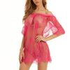 Sexy Lingerie Sexy Lace Eyelashes See through off-Shoulder Sexy Sleepwear Women