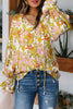 Yellow Cakewalk Floral Smocked Blouse by Wild and Free Boutique