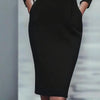 Women’s Black Bodycon Midi Dress by FitiqueFit