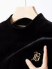 Men's Plus Size Velvet Embroidered Warm T-Shirt by Simply Love