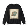 Vintage Passport Stamp Luggage Crewneck Sweatshirt | retro travel postcard, wanderlust design by Tristan’s Treehouse