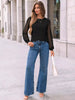 Lace Sleeve Crew Neck T-Shirt by Simply Love