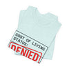 Cost of Living Status: DENIED Tee | cost of living crisis, budget humor by Tristan’s Treehouse