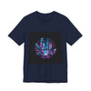 Neon Cyberpunk Skyline Tee | synthwave skyline, future city art by Tristan’s Treehouse