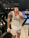 Men's Plus Size Letter Graphic Wide Strap Tank