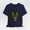 Neon Dog Face Tee — "Woof" Graphic T-Shirt by Tristan’s Treehouse