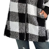 Plaid Hooded Zip-Up Oversized Jacket — Women’s Winter Commute Coat by FitiqueFit