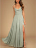 Slit Cowl Neck Maxi Dress by Wild and Free Boutique