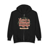 Love Vibes Zip Hoodie —Tristan’s Treehouse Rustic Lakeside Circle Illustration by Tristan’s Treehouse