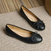 Women's Classic Egg-Roll Edge Slip-On Flats – Chanel-Inspired Round Toe Pumps by FitiqueFit