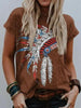 Women's Loose And Casual Fashion Fresh Print T-shirt by My Store