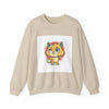 Cute Cheeky Kitty Illustration Sweatshirt | Rodent-Core Cute-Meets-Subversive by Tristan’s Treehouse