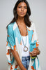 Ocean Bloom Kimono Wrap Aquamarine