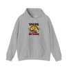 Tacos Not Tariffs Hoodie | political taco pun, protest typography by Tristan’s Treehouse
