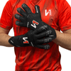 ONEKEEPER Viper Black - Strap or Strapless Negative Cut  Pro-Level Goalkeeper Gloves for Kids, Youth and Adults