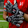 ONEKEEPER Finaty Black - Negative Cut Black and White Pro-Level Goalkeeper Gloves for Kids, Youth and Adults