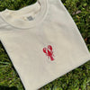Lobster Embroidered T-Shirt by EnjoyMyDesign LLC