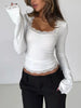 Lace Trim Long Sleeve T-Shirt by Simply Love