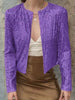 Elegant Women Full-Size Sequin Open Front Cropped Jacket With Glamorous Sparkle Luxury Women Party Jacket by Stevvex