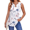 Womens Stylish Casual Floral Sleeveless T-shirt by My Store