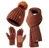 9-color Men's And Women's Knitted Hat Scarf Gloves by My Store