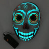 LED Mask Luminous Glowing Halloween Party Mask Neon EL Mask Halloween Cosplay Mask by My Store