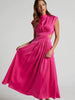 Modern Cutout Mock Neck Sleeveless Ruched Dress Elegant Dress For Women by Stevvex
