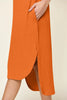 Double Take Full Size Round Neck Short Sleeve Slit Dress Stylish & Comfortable Casual Dress by Stevvex