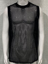 Men's Round Neck Hollow Out Sleeveless Knit Top