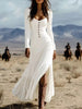 Slit Long Sleeve Dress by Wild and Free Boutique