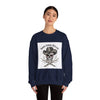 Honor Among Outlaws Crewneck, western skull art | gothic Americana, desert noir design by Tristan’s Treehouse