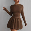 Women's Solid Color Stretch Casual Dress by FitiqueFit
