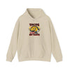 Tacos Not Tariffs Hoodie | political taco pun, protest typography by Tristan’s Treehouse