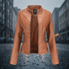 Women’s Classic Leather Jacket – Chic Streetwear Outerwear by FitiqueFit