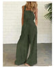 High-Waisted Sleeveless Wide-Leg Denim Jumpsuit – 8 Colors, S–2XL by FitiqueFit