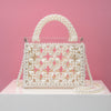 New Handmade Beaded Woven Pearl Transparent Acrylic One-Shoulder Diagonal Handbag