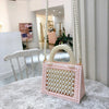 New Handmade Beaded Woven Pearl Transparent Acrylic One-Shoulder Diagonal Handbag
