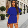 Belted Short Sleeve Silk A-Line Mini Jumpsuit – 4 Colors, S–5XL by FitiqueFit