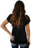🌸 Women's V-Neck Petal Sleeve Summer T-Shirt – Elegant & Breezy by FitiqueFit