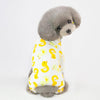Pet Four-Legged Cotton Home Clothes Dog Pajamas Casual Cartoon Fruit Pattern by My Store