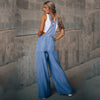 Women’s wide leg denim overalls by FitiqueFit