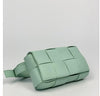 Woven Real Cowhide Taro Purple Pillow Waist Bag Small Square Bag Women