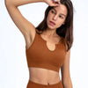 Seamless Ribbed Built Bra Tank Top – Women's Longline Workout Crop Top by FitiqueFit
