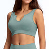 Seamless Ribbed Built Bra Tank Top – Women's Longline Workout Crop Top by FitiqueFit