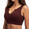 Seamless Ribbed Built Bra Tank Top – Women's Longline Workout Crop Top by FitiqueFit