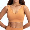Seamless Ribbed Built Bra Tank Top – Women's Longline Workout Crop Top by FitiqueFit