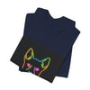 Neon Dog Face Tee — "Woof" Graphic T-Shirt by Tristan’s Treehouse