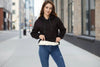 🖤 Women’s Winter Velvet Hoodie — Solid Color Warm Sweatshirt by FitiqueFit