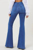 Sleek High Rise Distressed Flare Jeans - 35.5" Inseam by Neon Spur