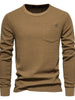 Men's Waffle-Knit Round Neck T-Shirt